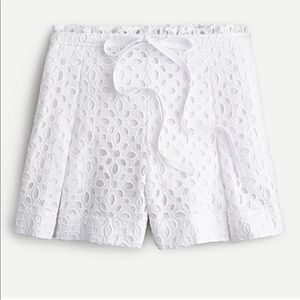 NWT - J. Crew Belair Eyelet White Shorts with Pleats - 6